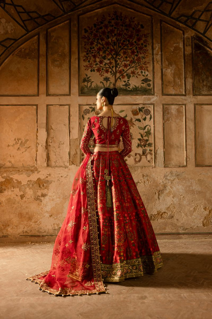 Maria Osama Khan - ZAREEN - RED - Grip Silk & ORGANZA - 3 Piece