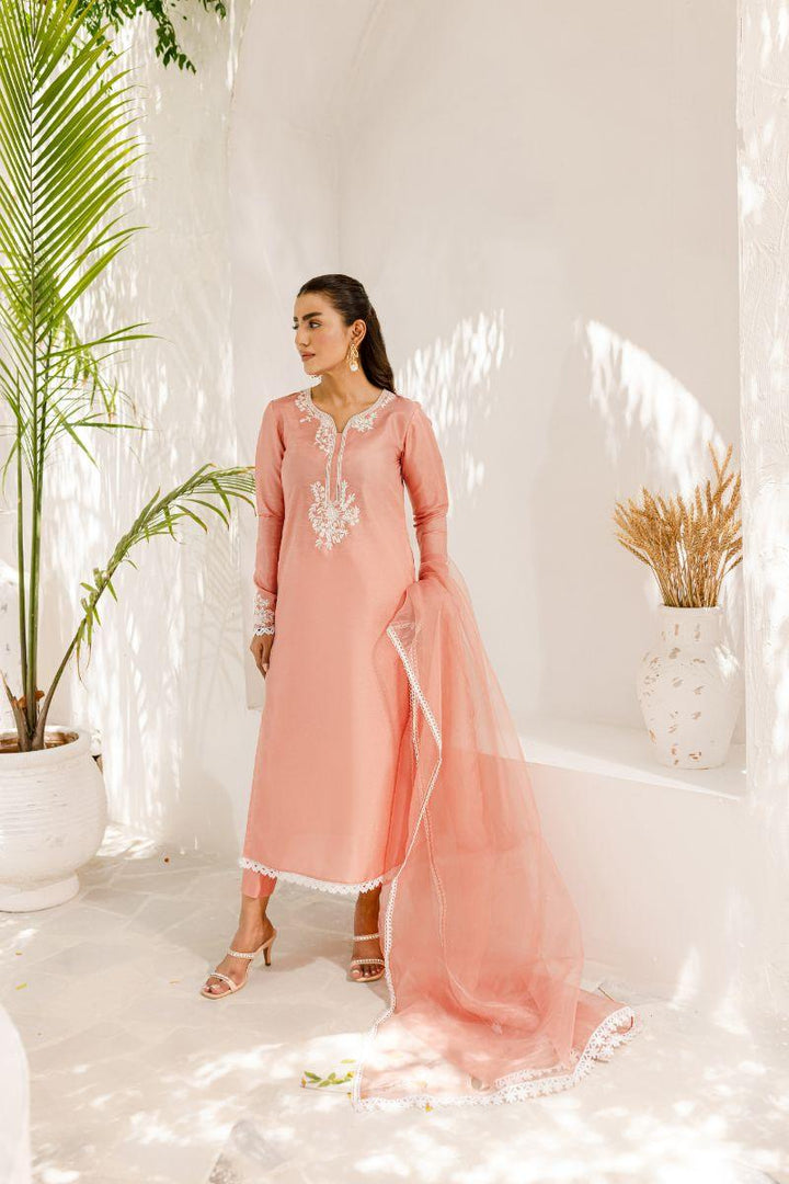 Allure by IH - ZINIA - Blush Pink - Silk & Organza - 3 Piece