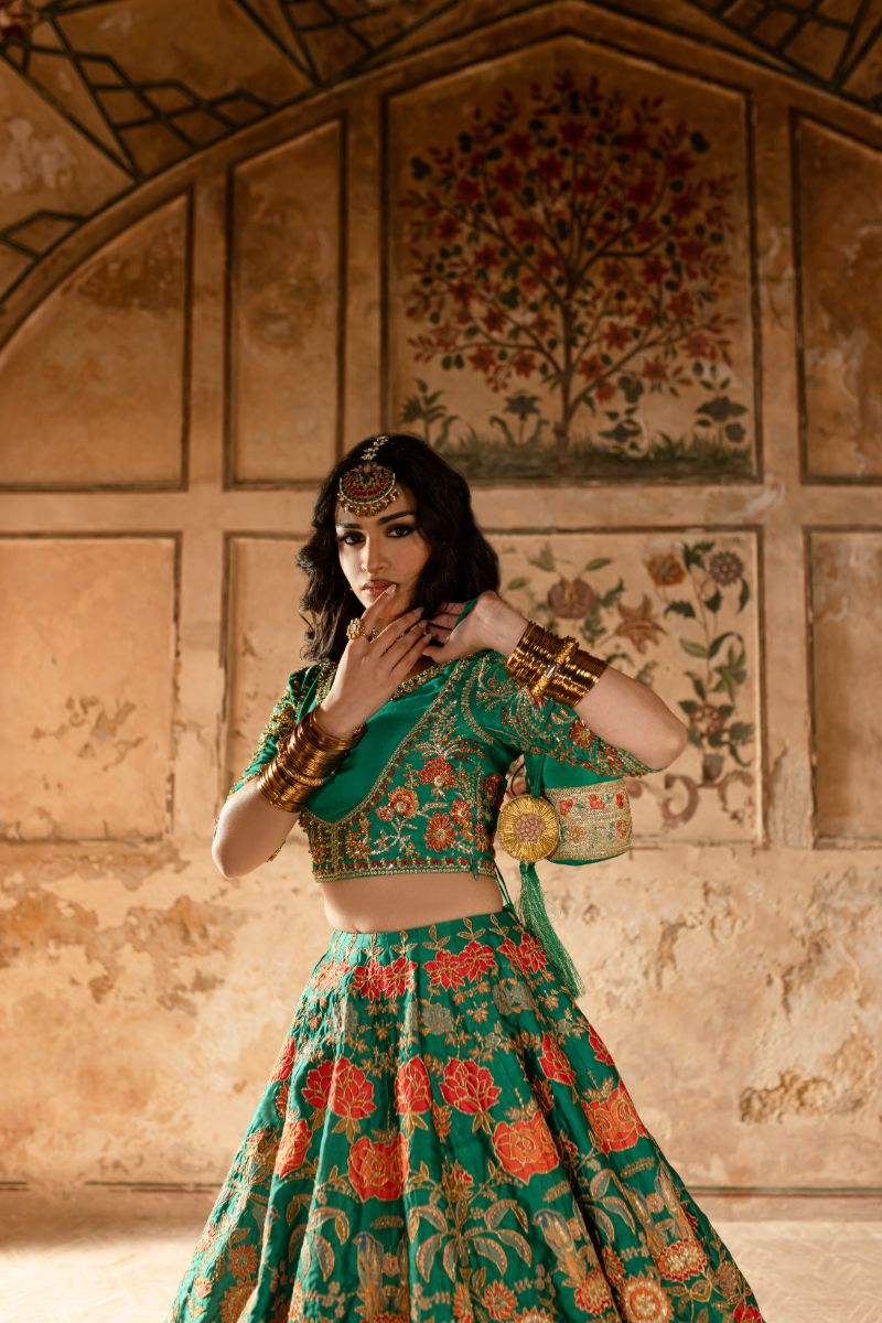 Maria Osama Khan - ZINIA - GREEN - Grip Silk & ORGANZA - 3 Piece