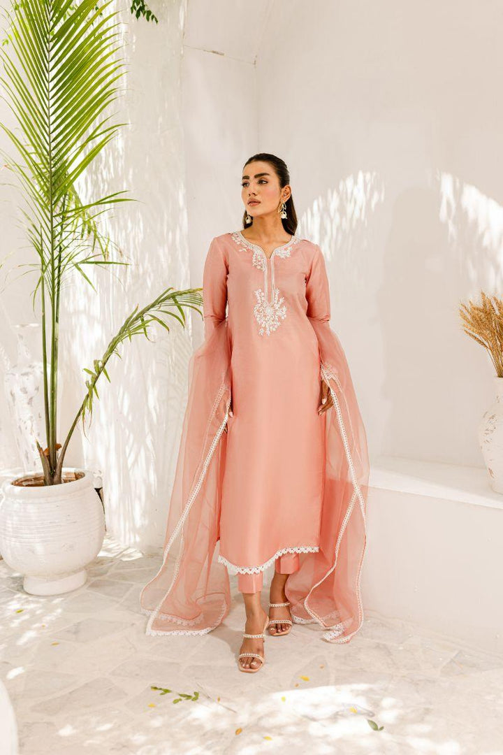 Allure by IH - ZINIA - Blush Pink - Silk & Organza - 3 Piece