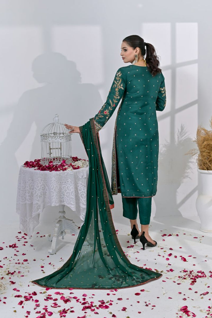 Rubys Couture - Zaabya - Sheesha Silk & Chiffon - 3 Piece