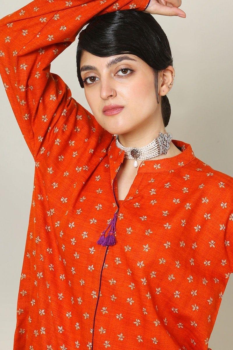 Generation - Orange Nigar Kurti - 1 PC - Studio by TCS