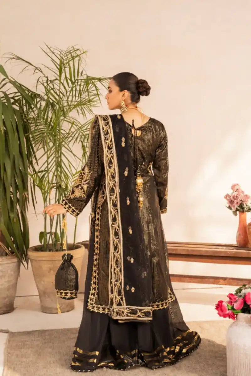 Sarajahan - Ayeza - Masuri - Black - 3 Piece