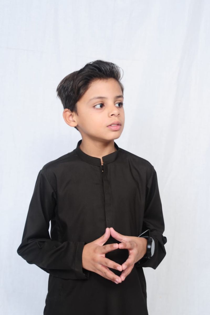 Mom4Little - Dark Brown Blended Kameez Shalwar - 2 Piece