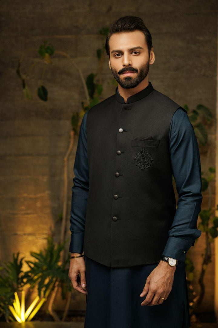 Deepak Perwani - jkt1419 & kas886 - Black - 3 Piece