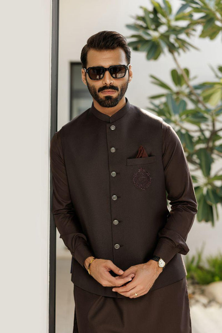 Deepak Perwani - jkt1418 & kas914 - Brown - 3 Piece