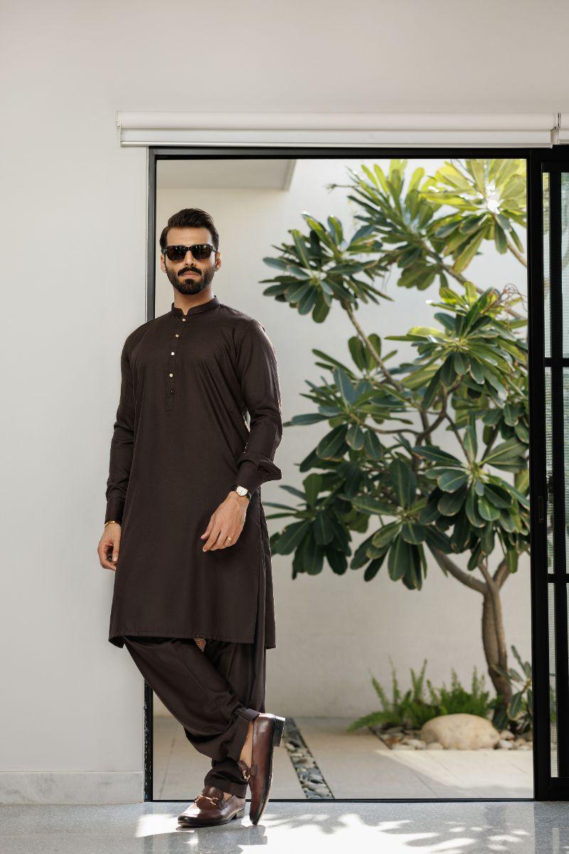 Deepak Perwani - jkt1418 & kas914 - Brown - 3 Piece