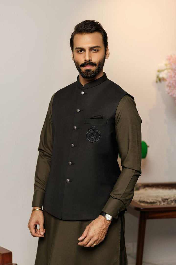 Deepak Perwani - jkt1419 & kas912 - black - Black - 3 piece