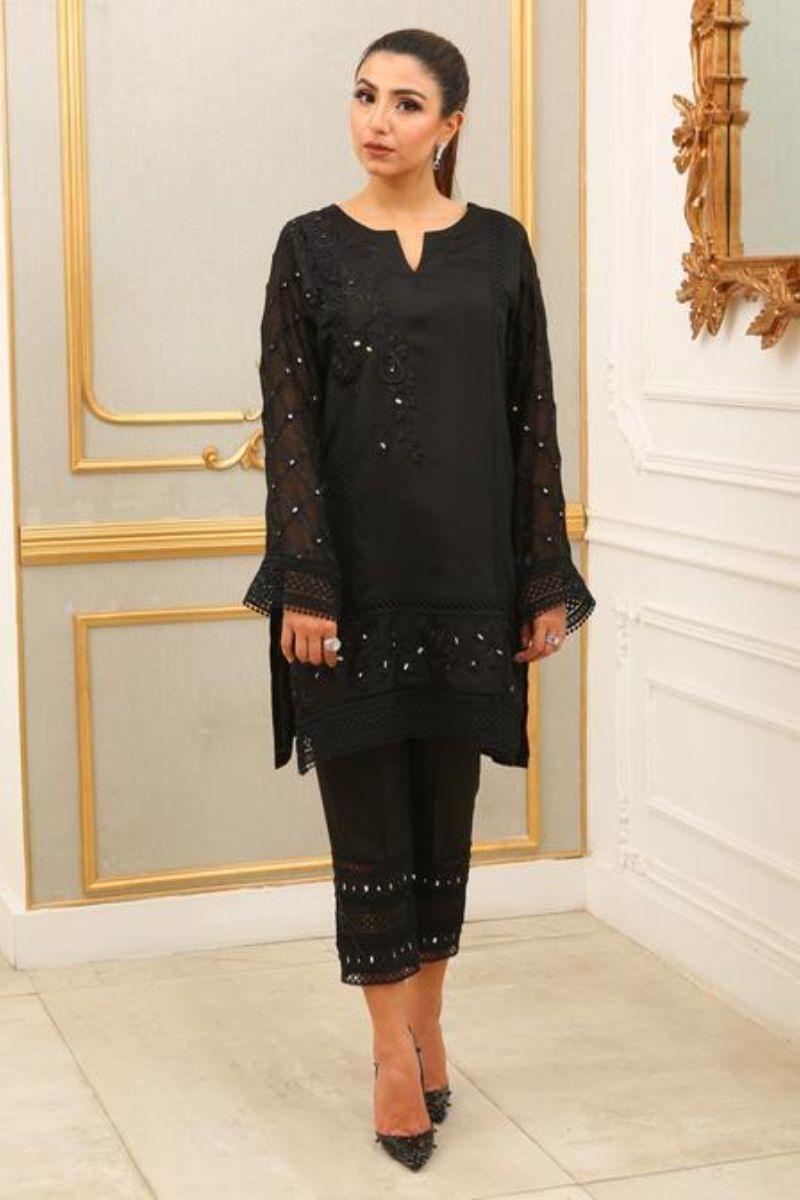 Maheen Trends - Black - 2 Piece - Cotton Net - Studio by TCS