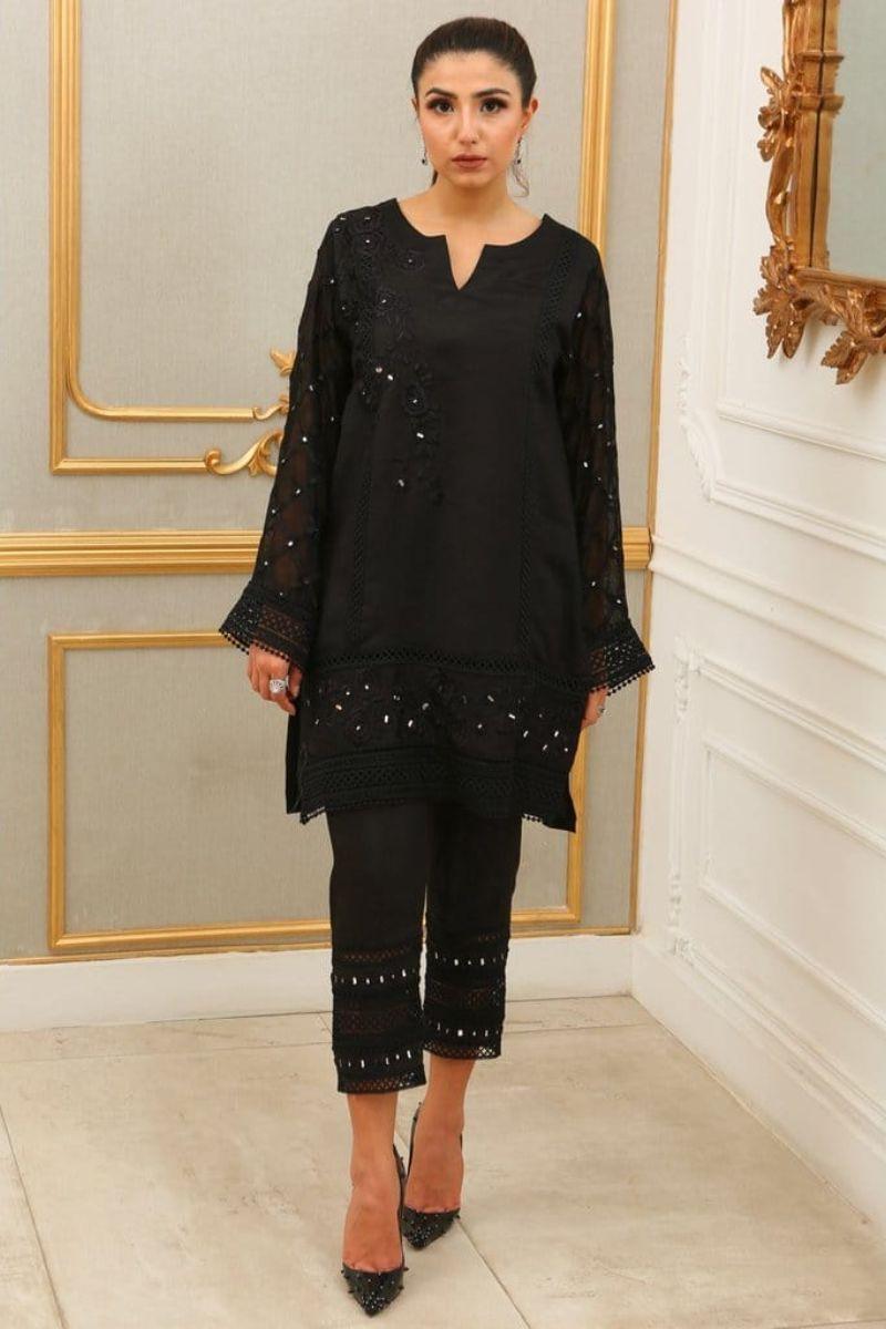 Maheen Trends - Black - 2 Piece - Cotton Net - Studio by TCS