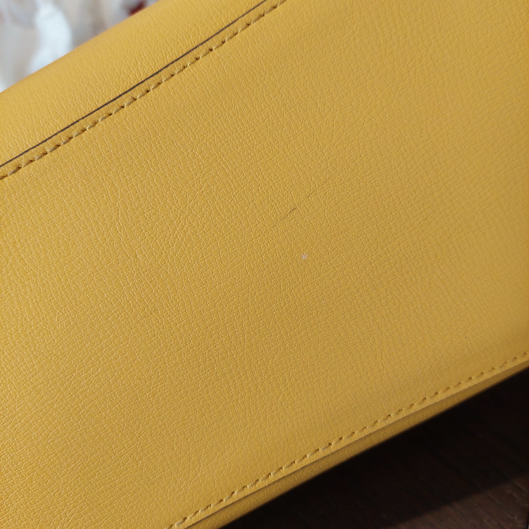 Pre-Loved Treasures - Kate Spade Yellow Harper Triple Compartment Leather Tote