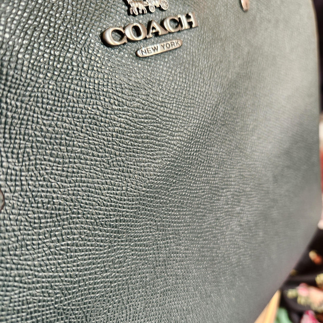 Pre-Loved Treasures - Coach Moss Green 'Lillie' Medium Leather Satchel