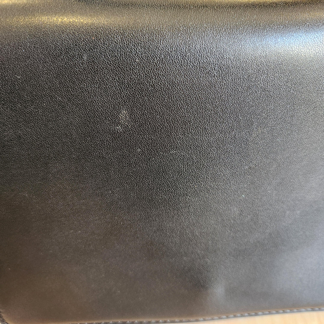 Pre-Loved Treasures - Guess Black Kendy Double Flap Leatherette Crossbody Bag