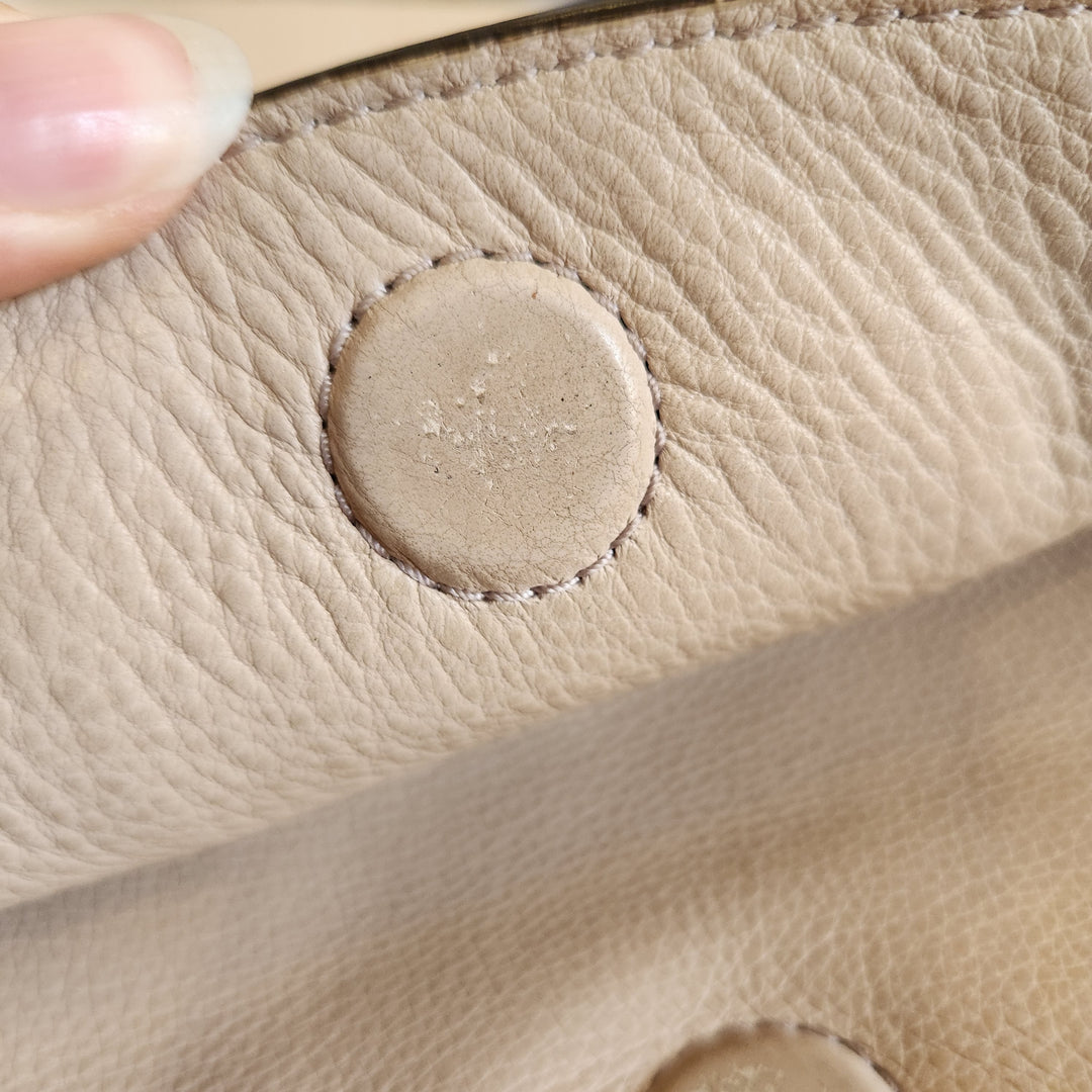 Pre-Loved Treasures - Tory Burch Beige Leather Harper Crossbody Bag