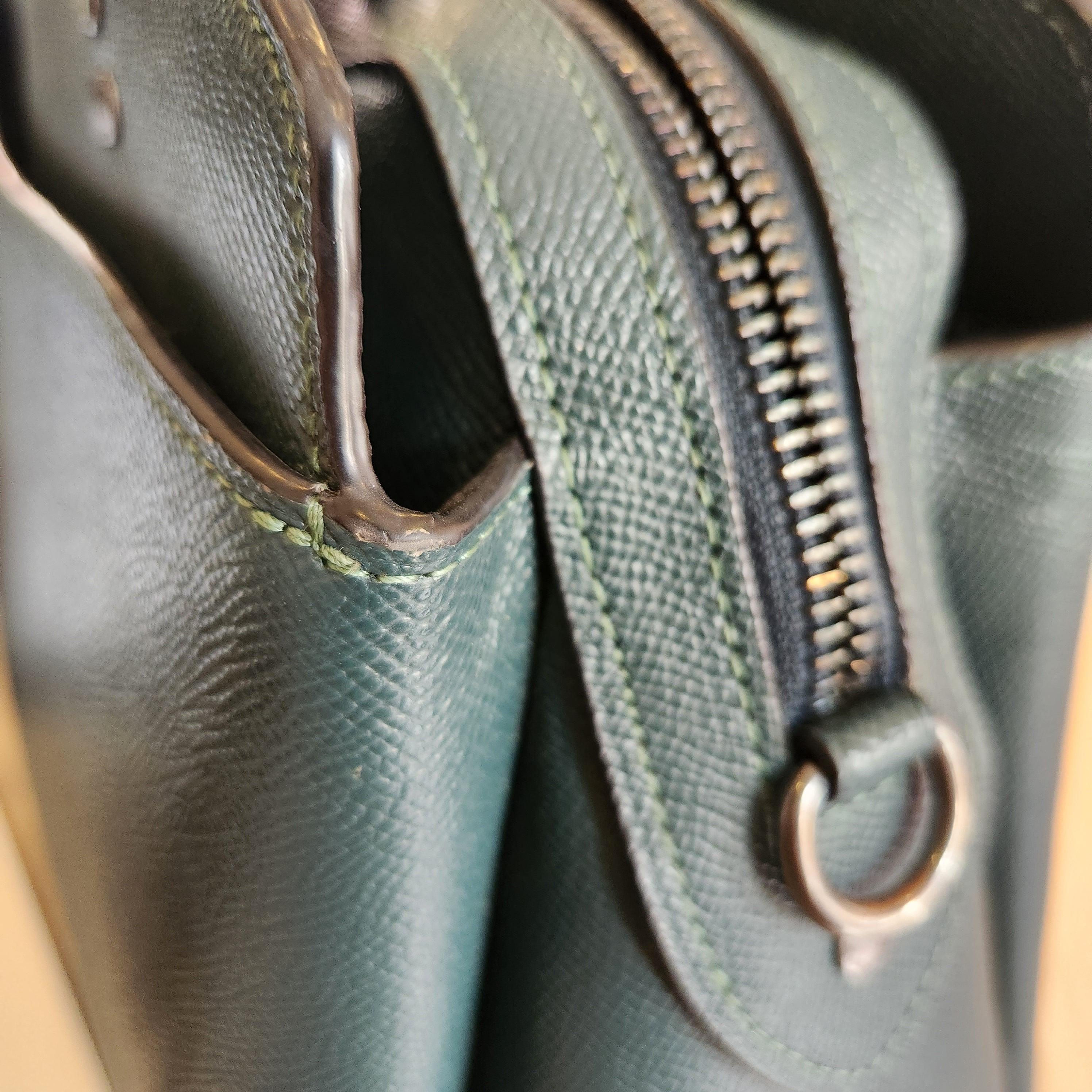 Store Coach Green Leather Satchel