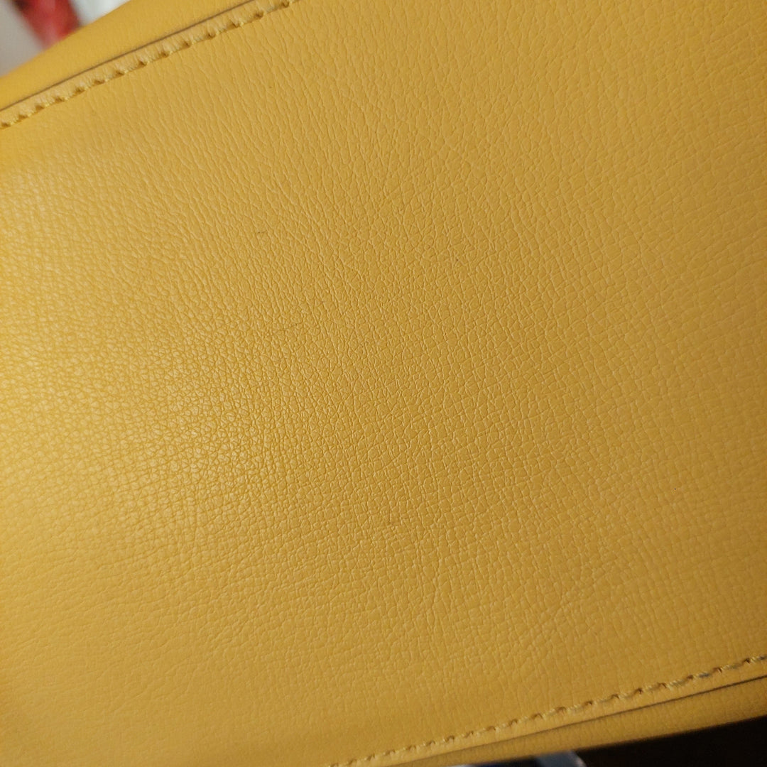 Pre-Loved Treasures - Kate Spade Yellow Harper Triple Compartment Leather Tote