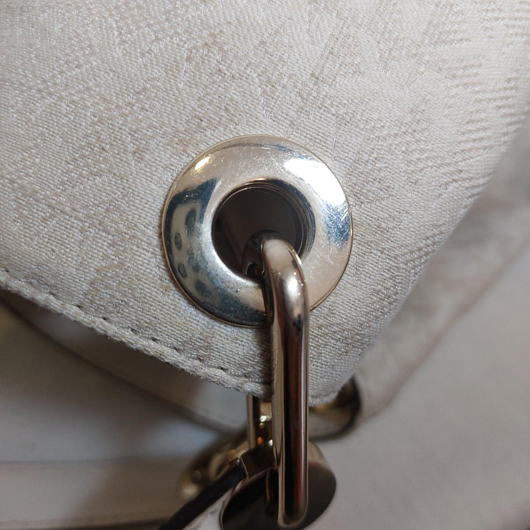 Pre-Loved Treasures - Michael Kors Cream Monogram Canvas & Leather Shoulder Bag