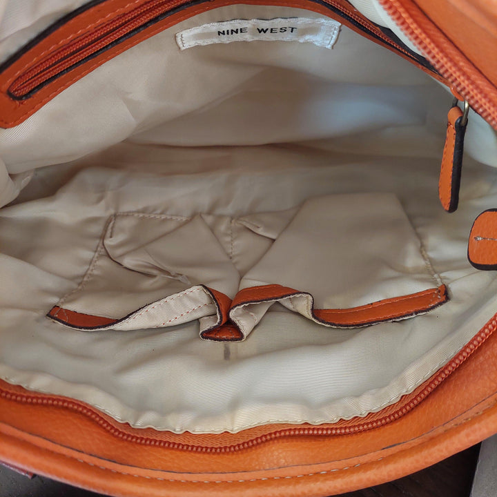 Pre-Loved Treasures - Nine West Orange Leatherette Shoulder Bag