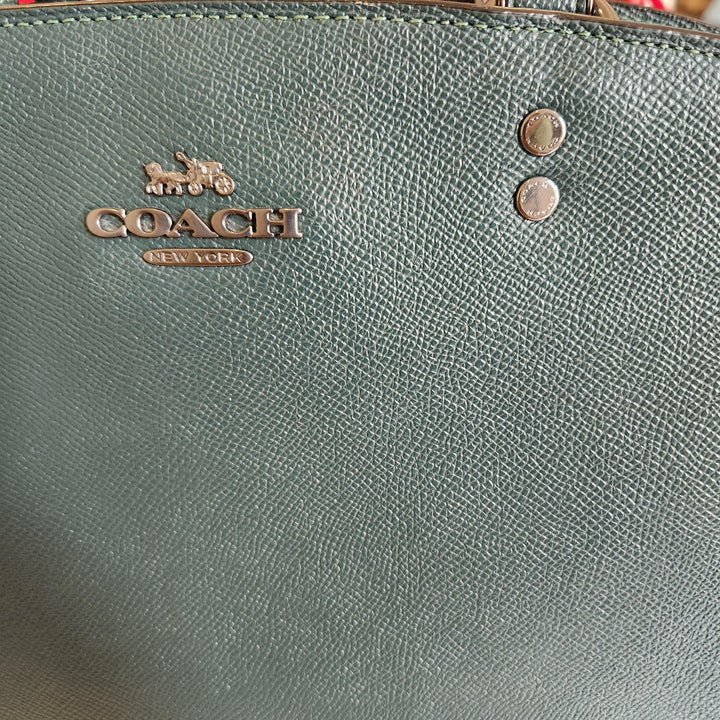 Pre-Loved Treasures - Coach Moss Green 'Lillie' Medium Leather Satchel