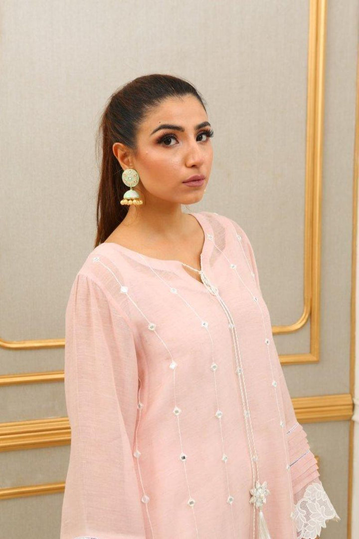 Maheen Trends - Blush Pink Roseate - 2 Piece - Khaadi Organza