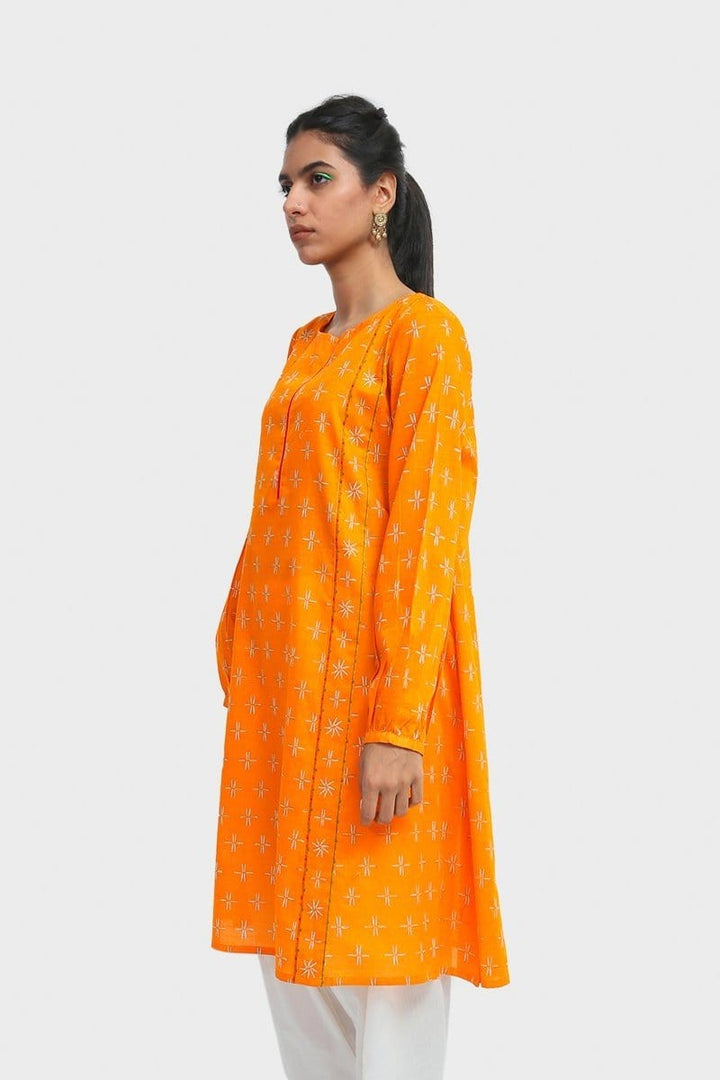 Generation - Orange Sarayu Panelled Kurta - 1 PC