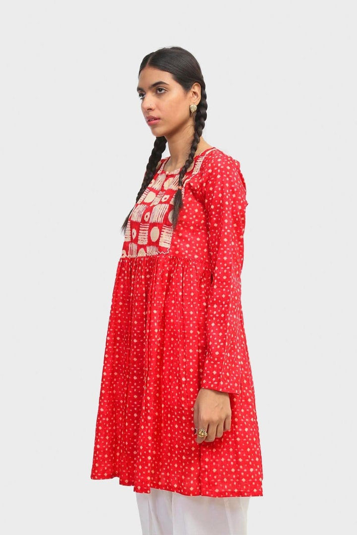 Generation - Red Wood Block Tunic - 1 PC