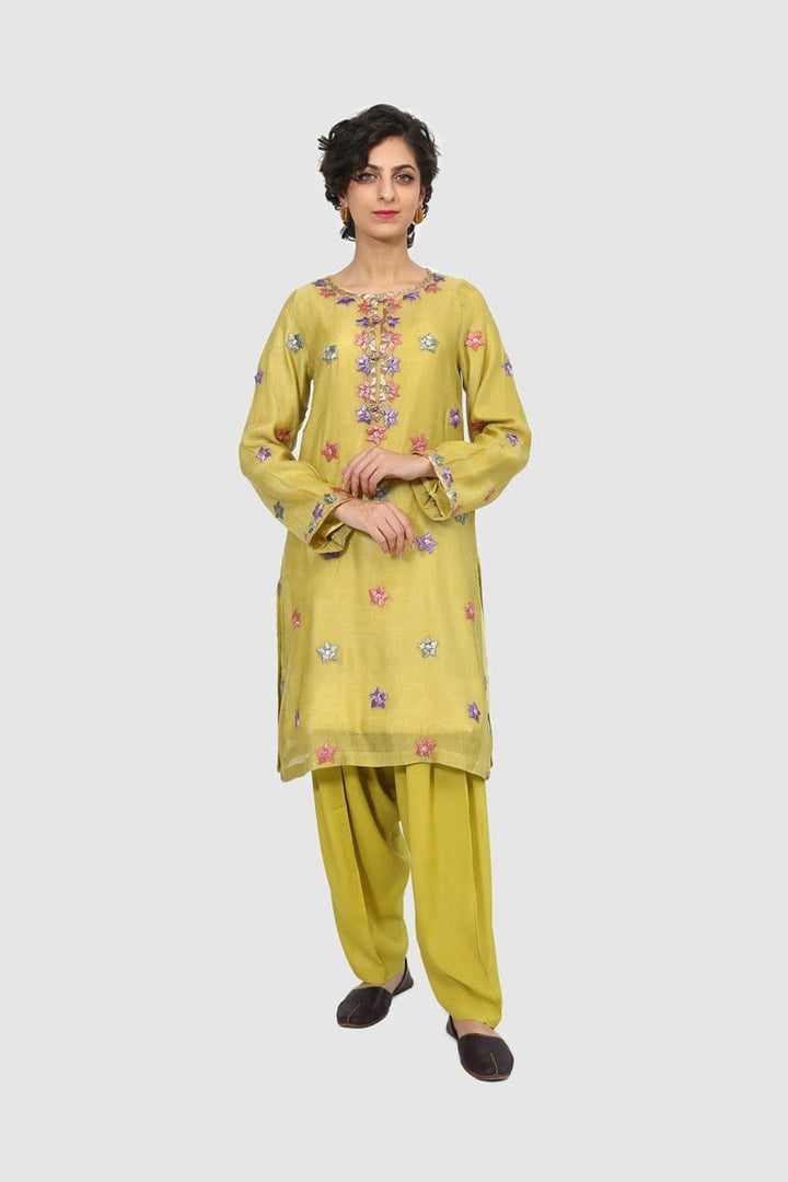 Generation - Green 3 Piece Sunehri Taar Collection