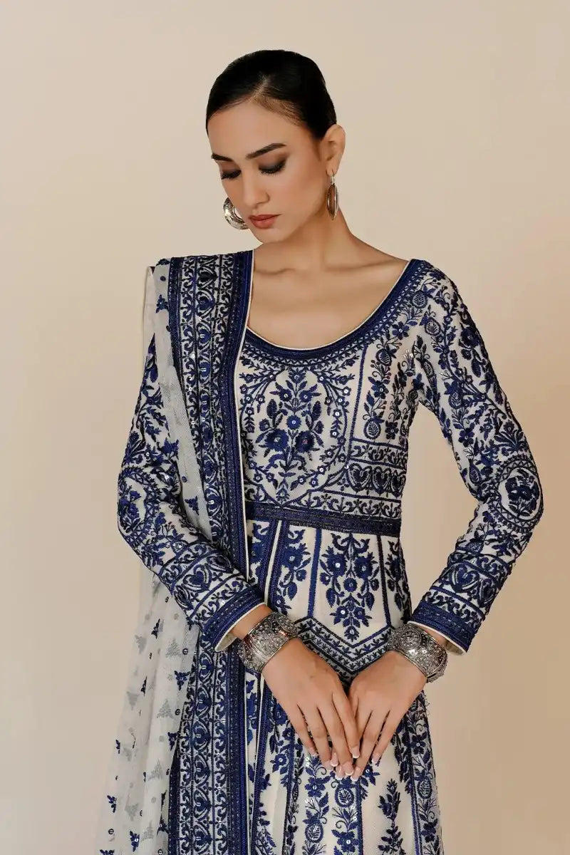 Rizwan Beyg - Saleena Blue Pishwas