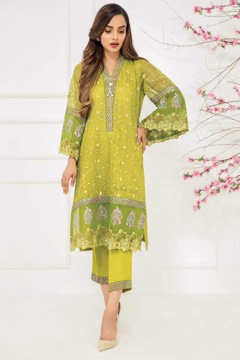 Sadia Aamir - Apple Green Chartreuse - SA-LP37