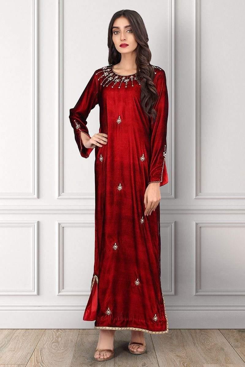 Sadia Aamir - Deep Red Starlite - SAL-05