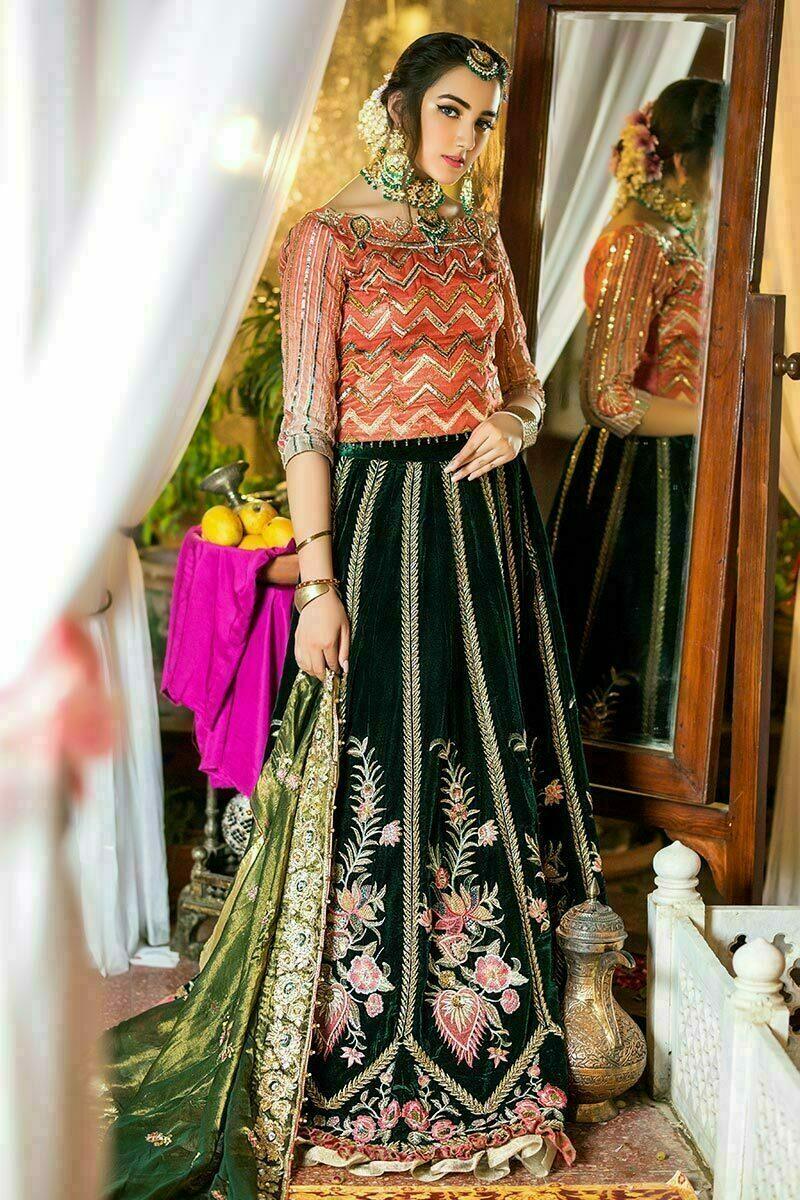 Zahra Ahmad - Mongia - Pink - Velvet - 3 Piece