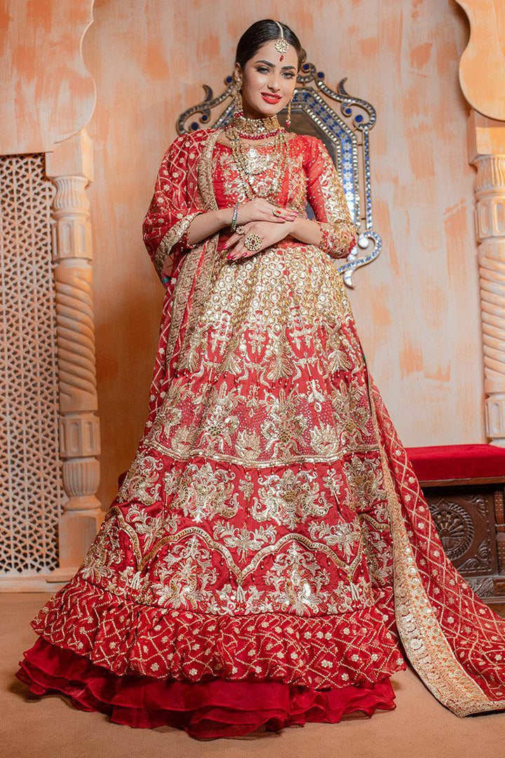 Zahra Ahmad - Mr-06 - Red - Organza - 3 Piece