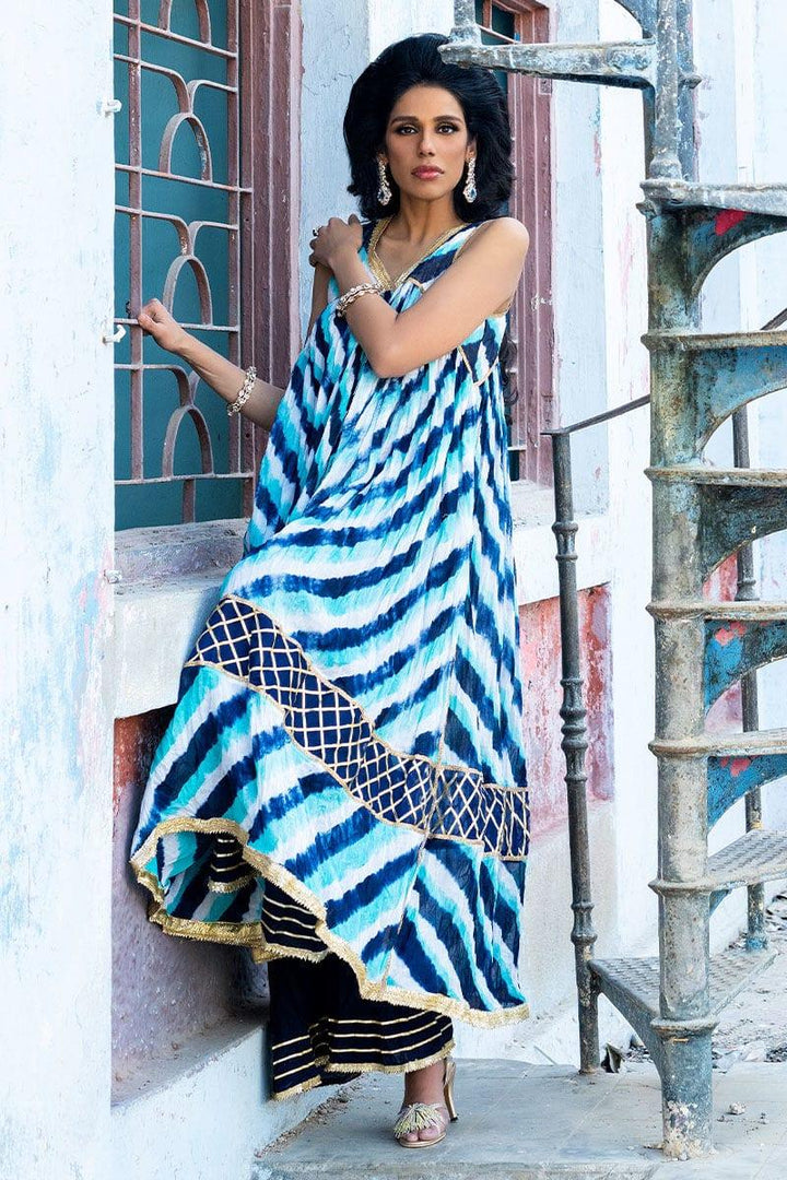 Pinktree - Oceanic Currents - Pishwas - Ferozi & White - 2 Piece - Studio by TCS