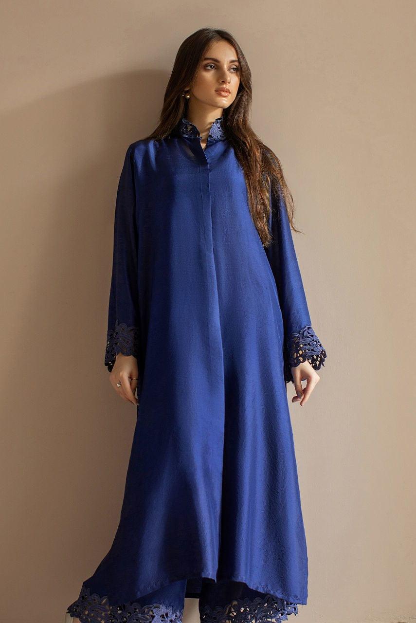 Deepak Perwani - Blue Raw Silk Co-ord Set - Studio by TCS