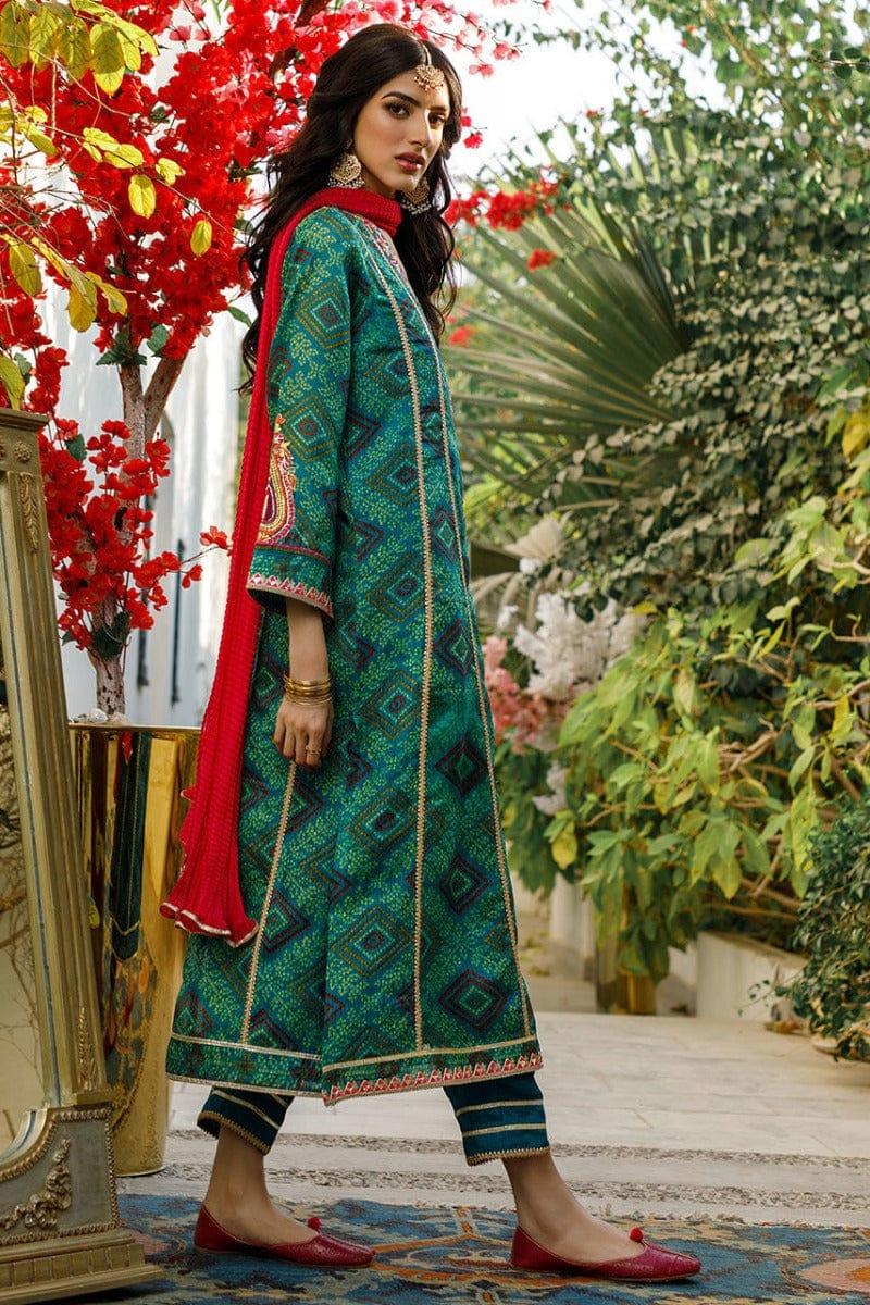 Deepak Perwani - Green Eden (Ktd4022)- Chunri Kallidar - 3 Piece - Studio by TCS