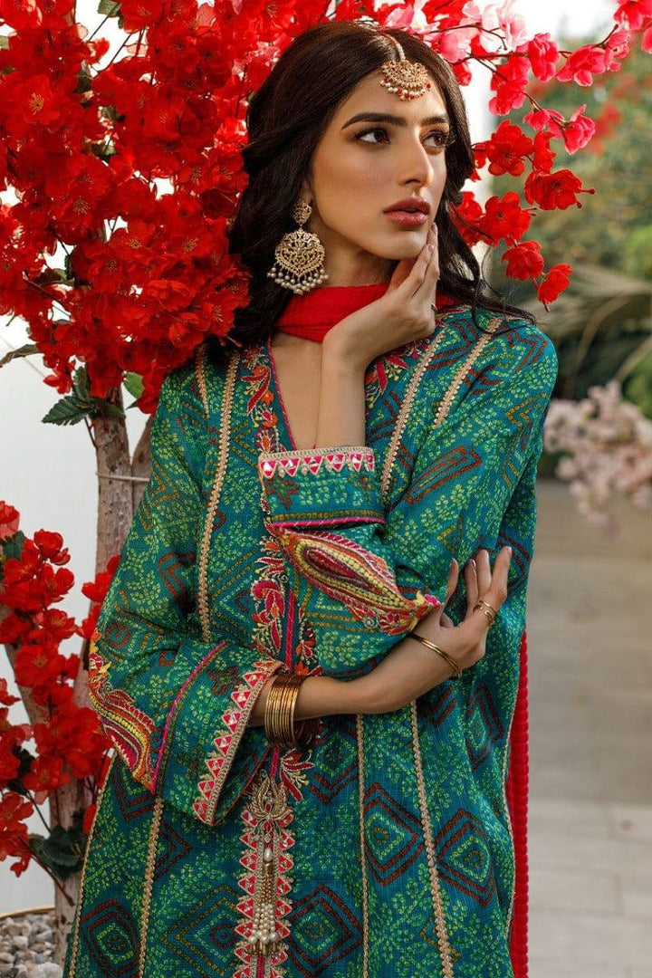 Deepak Perwani - Green Eden (Ktd4022)- Chunri Kallidar - 3 Piece - Studio by TCS