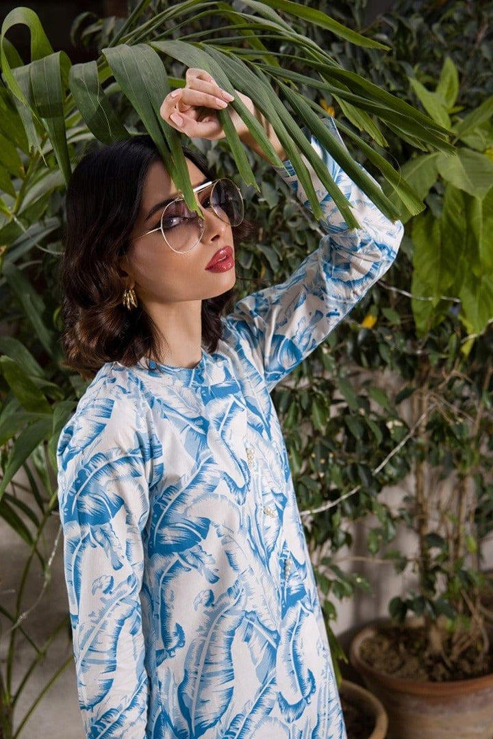 Shehrnaz - White And Block Printed Shirt - SHK-1059 - Studio by TCS