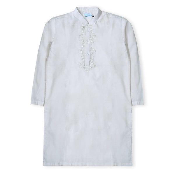 Hummingbirds - Ivory White Embroidered Kurta - Studio by TCS