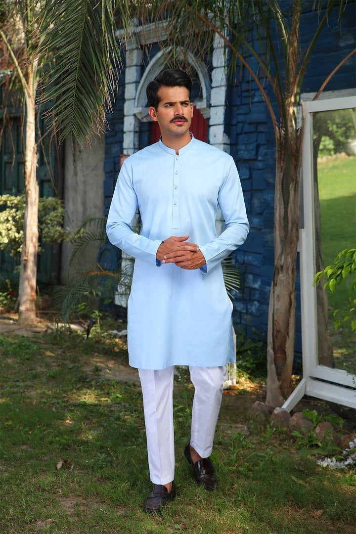 Leon Man - Sky blue kurta set - 2 PC - Studio by TCS