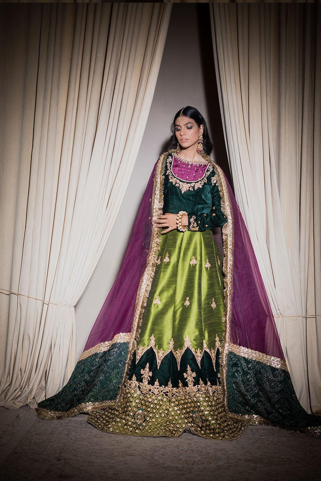 Leon - Dhani Lehenga - Silk - 3 Piece - Studio by TCS