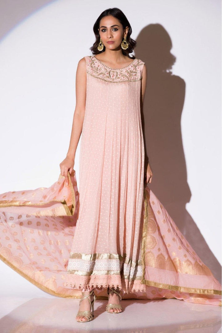 Insia Sohail - Sherry - Peach - Chiffon - 2 Piece - Studio by TCS