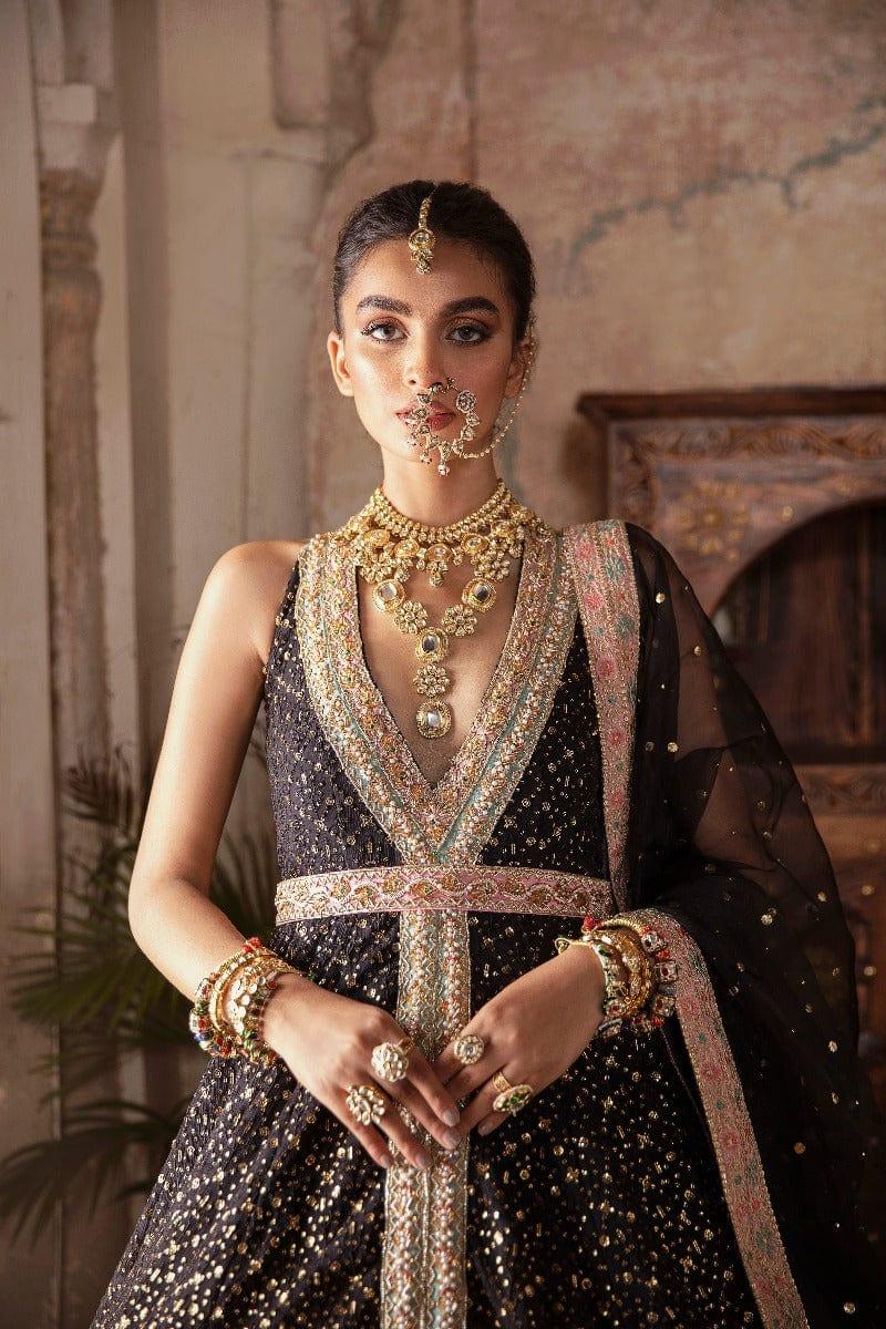 Maria Osama Khan - Shirin - 001 - Black - Gold Embroidered - Studio by TCS