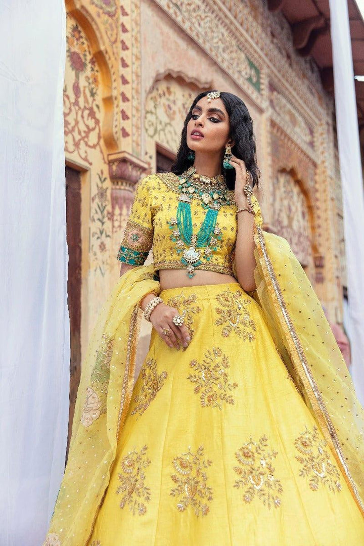 Maria Osama Khan - Yasmin - 005 - Yellow - Lehenga Choli - Studio by TCS