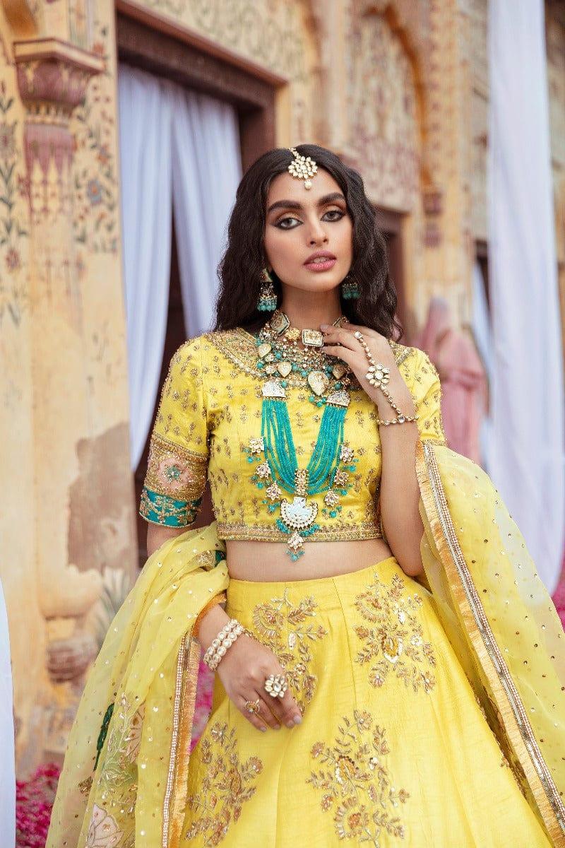 Maria Osama Khan - Yasmin - 005 - Yellow - Lehenga Choli - Studio by TCS