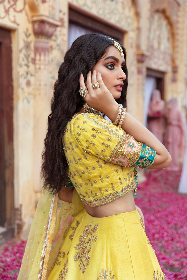 Maria Osama Khan - Yasmin - 005 - Yellow - Lehenga Choli - Studio by TCS