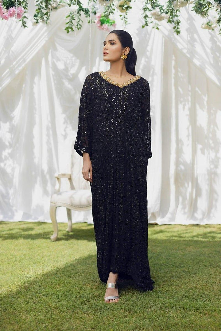 Aisha Fatema - Midnight Black - Embroidered Chiffon - 2 Piece - Studio by TCS