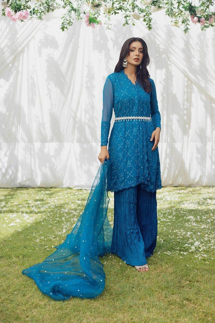 Aisha Fatema - Heavenly Oracle - Blue - Chiffon - 2 Piece - Studio by TCS