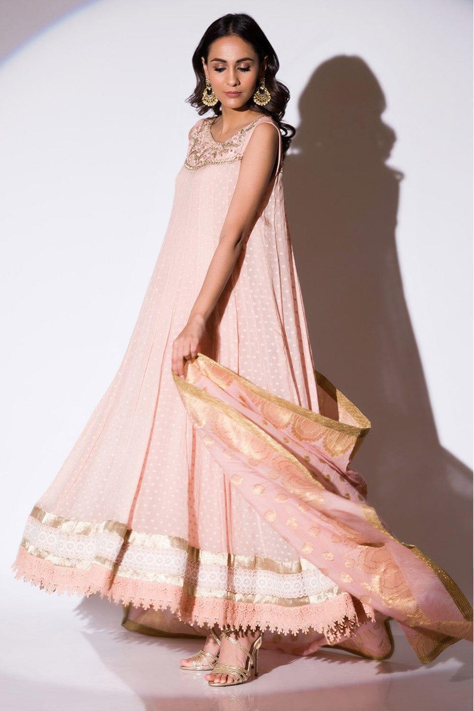 Insia Sohail - Sherry - Peach - Chiffon - 2 Piece - Studio by TCS