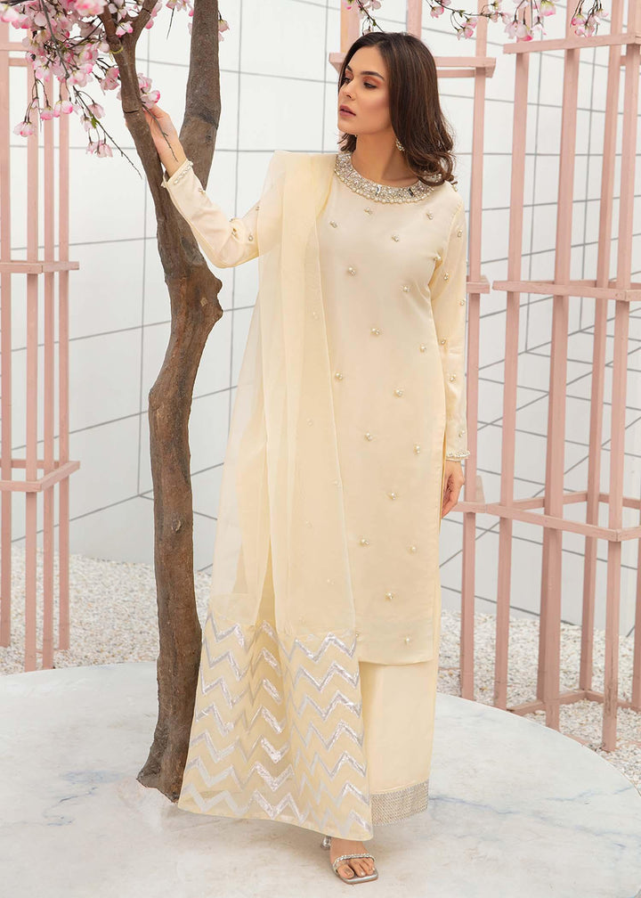 Allure by Ih - PEARL - Katan Silk - Ivory - 3 Piece - Studio by TCS