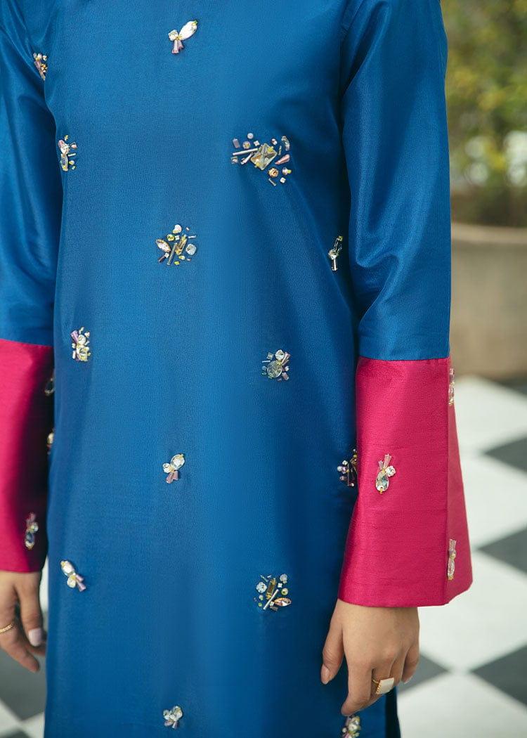 Allure by Ih - SAPPHIRE - Katan Silk - Blue Garment - 3 Piece - Studio by TCS